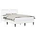 Struttura letto con materasso Bianco 120 x 200 cm Similpelle - Foto miniatura 1