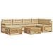 Set di divani da esterno con cuscino 7 pcs Bianco e Beige - Foto miniatura 1