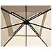 Gazebo 3 X 3 In Metallo Con Pareti Decorate Ferro Nero Con Telo Beige Per Esterno E Giardino - Foto miniatura 2