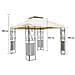 Gazebo 3 X 3 In Metallo Con Pareti Decorate Ferro Nero Con Telo Beige Per Esterno E Giardino - Foto miniatura 3