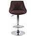Sgabello Design LAZIO in Tessuto - Sedia Cucina Girevole e Regolabile (83-104 cm) con Poggiapiedi I Sgabello Bar Imbottito Marrone - Foto miniatura 2