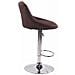 Sgabello Design LAZIO in Tessuto - Sedia Cucina Girevole e Regolabile (83-104 cm) con Poggiapiedi I Sgabello Bar Imbottito Marrone - Foto miniatura 3