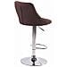 Sgabello Design LAZIO in Tessuto - Sedia Cucina Girevole e Regolabile (83-104 cm) con Poggiapiedi I Sgabello Bar Imbottito Marrone - Foto miniatura 4