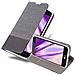 Custodia Compatibile Con Lg K8 2016 In Grigio Nero - Coperchio Protettiva Con Chiusura Magnetica, Funzione Stand E Tasca Per Le Carte - Foto miniatura 1