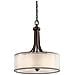 Pendente Rotondo Grande A 4 Luci Da Soffitto Mission Bronze, E27 - Foto miniatura 2