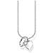 , Collana Da Donna Con Anello A Forma Di Cuore, In Argento Sterling 925, Lunghezza 38-45 Cm - Foto miniatura 1