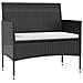 Set Divani Da Giardino 16 Pz Con Cuscini In Polyrattan Nero - Foto miniatura 3