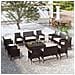 Set Divani Da Giardino 16 Pz Con Cuscini In Polyrattan Nero - Foto miniatura 1