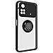 Cover Xiaomi Poco M4 Pro 4g Bimateria Anello Metallico Supporto Nera - Foto miniatura 5