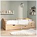 Divano Letto 3 Posti con Cassetti in Pino Massello 90x200cm - Foto miniatura 1