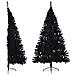 Albero Di Natale Artificiale A Metà Con Base Nero 240 Cm Pvc - Foto miniatura 1