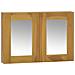 Mobile A Specchio 60x10x40 Cm In Legno Massello Di Teak - Foto miniatura 1