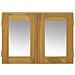 Mobile A Specchio 60x10x40 Cm In Legno Massello Di Teak - Foto miniatura 2