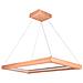 Lampada A Sospensione Legno - Arredo Design Illuminazione - Per Soffitto, Soggiorno, Salotto, Ufficio - Lampadario, Pendente - Marrone In Legno, Acrilico - 35 X 35 X 80 - Foto miniatura 1