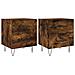 Comodini 2 Pz Rovere Fumo 40x35x47,5 Cm In Legno Multistrato - Foto miniatura 2