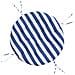 Cuscino Rotondo Righe Blu Bianche 100x11 Cm In Tessuto Oxford - Foto miniatura 2