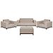 Set Lounge 5 Posti Tessuto Beige E Nero Rovigo - Foto miniatura 3