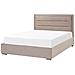 Letto Matrimoniale Con Contenitore Velluto Tortora 160 X 200 Cm Rouen - Foto miniatura 3
