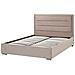 Letto Matrimoniale Con Contenitore Velluto Tortora 160 X 200 Cm Rouen - Foto miniatura 4
