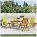 Sedie da Giardino Reclinabili con Cuscini 4 pz in Legno di Teak - Foto miniatura 5