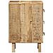 Comodini 2pz 37x32x50 Cm In Legno Massello Di Mango Grezzo - Foto miniatura 3