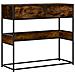 Tavolino Consolle Rovere Fumo 90x35x80 Cm In Legno Multistrato - Foto miniatura 2