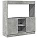 Credenza Grigio Cemento 92x33x100 Cm In Legno Multistrato - Foto miniatura 2