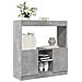 Credenza Grigio Cemento 92x33x100 Cm In Legno Multistrato - Foto miniatura 1