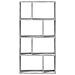 Libreria Grigio Cemento 60x20x120 cm in Truciolato - Foto miniatura 5