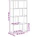Libreria Grigio Cemento 60x20x120 cm in Truciolato - Foto miniatura 10