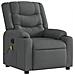 Poltrona Reclinabile Massaggio Elettrica Grigio Scuro Tessuto - Foto miniatura 4