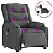 Poltrona Reclinabile Massaggio Elettrica Grigio Scuro Tessuto - Foto miniatura 1