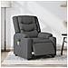 Poltrona Reclinabile Massaggio Elettrica Grigio Scuro Tessuto - Foto miniatura 2