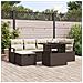 Set divani giardino  7 pezzi con cuscini marrone polyrattan, Divano giardino 2 posti  con stoccaggio e cuscini marrone polyrattan - Foto miniatura 2