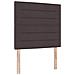 Testata LED Design Linee Marrone Scuro 100 cm Tessuto - Foto miniatura 1