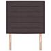Testata LED Design Linee Marrone Scuro 100 cm Tessuto - Foto miniatura 2