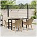 Set pranzo giardino 5 pezzi in rattan polietilene beige - Foto miniatura 4