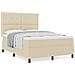 Letto con Rete a Molle con Materasso Beige 160x200 cm Tessuto - Foto miniatura 4