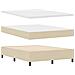 Letto con Rete a Molle con Materasso Beige 160x200 cm Tessuto - Foto miniatura 7