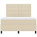 Letto con Rete a Molle con Materasso Beige 160x200 cm Tessuto - Foto miniatura 8