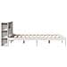 Letto Libreria senza Materasso Bianco 160x200 cm Legno di Pino - Foto miniatura 7