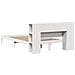 Letto Libreria senza Materasso Bianco 160x200 cm Legno di Pino - Foto miniatura 8