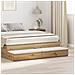 Cassetti per Letto Rovere Artigianale 135x36,5x16,5 cm in Legno Ingegnerizzato - Foto miniatura 2