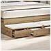 Cassetti per Letto Rovere Artigianale 135x36,5x16,5 cm in Legno Ingegnerizzato - Foto miniatura 4