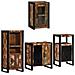Set di mobili per il bagno 4 pcs Legno massello riciclato - Foto miniatura 1