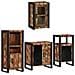 Set di mobili per il bagno 4 pcs Legno massello riciclato - Foto miniatura 2