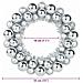 Corone di Palline di Natale 2 pcs Argento 33 x 33 x 7 cm - Foto miniatura 8