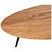 Tavolino in legno di acacia 45x60x150cm, nero naturale - Foto miniatura 1