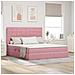 Letto con contenitore e materasso Rosa 180 x 200 cm Velluto - Foto miniatura 2