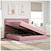 Letto con contenitore e materasso Rosa 180 x 200 cm Velluto - Foto miniatura 4